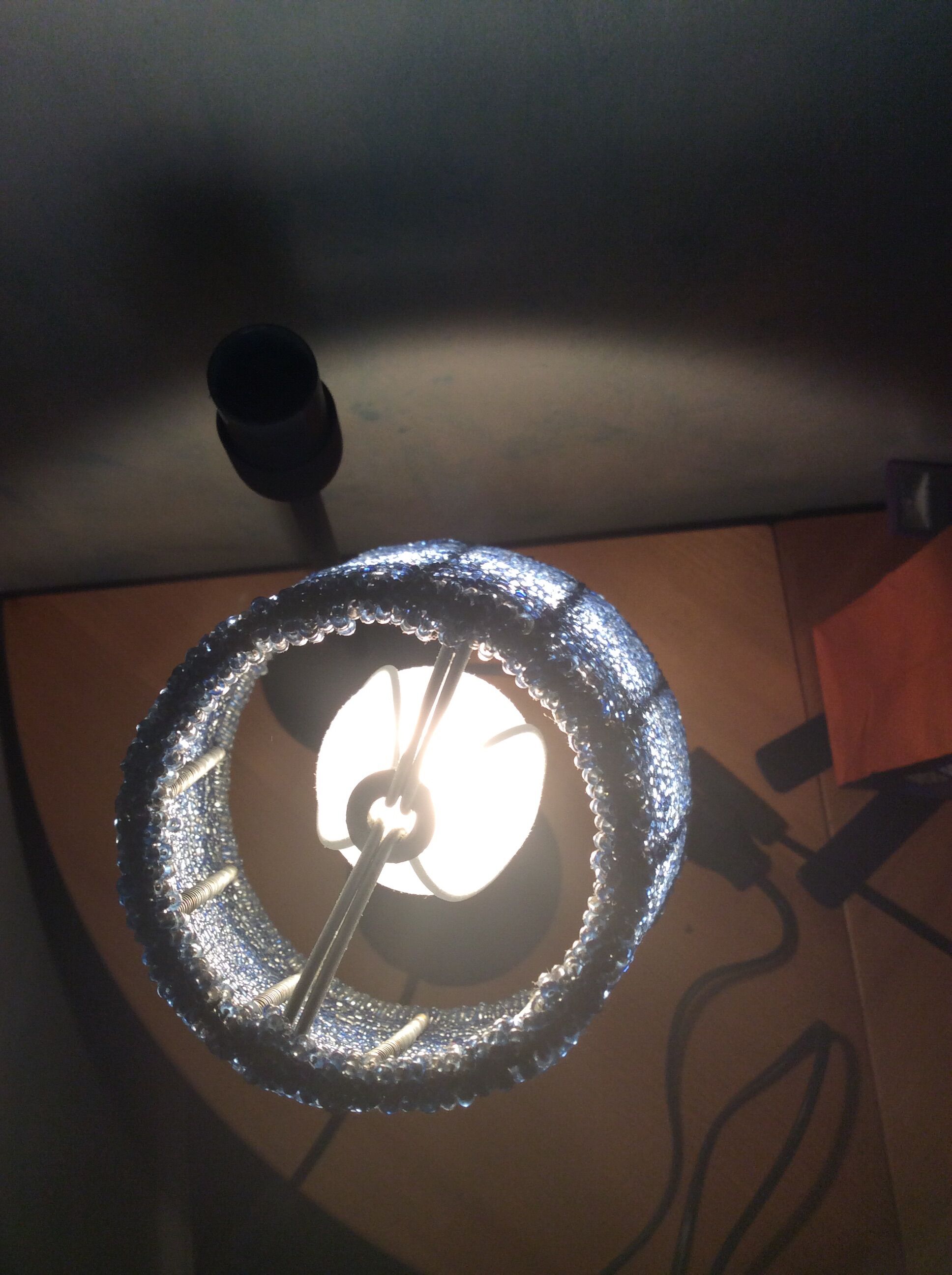 Pair of lampshade day in beads