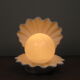 Table lamp shell in white enamelled ceramic, seventies design