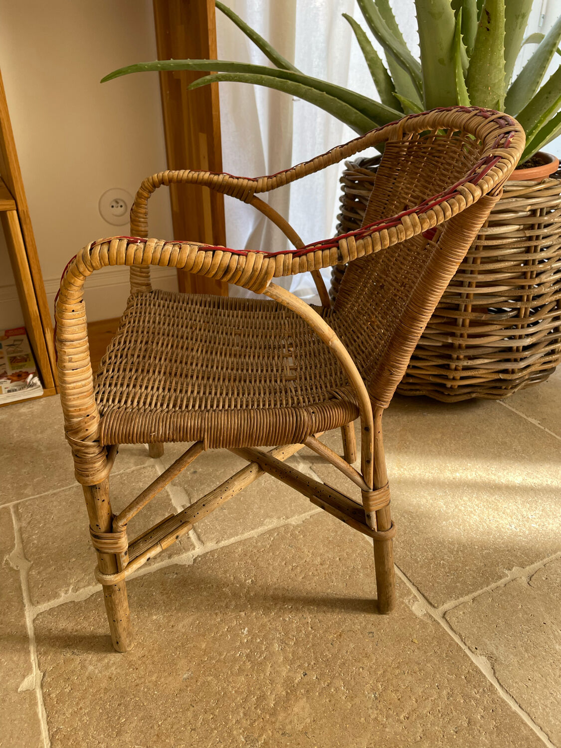 Rattan armchair for children
