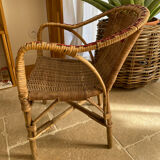 Fauteuil rotin enfant