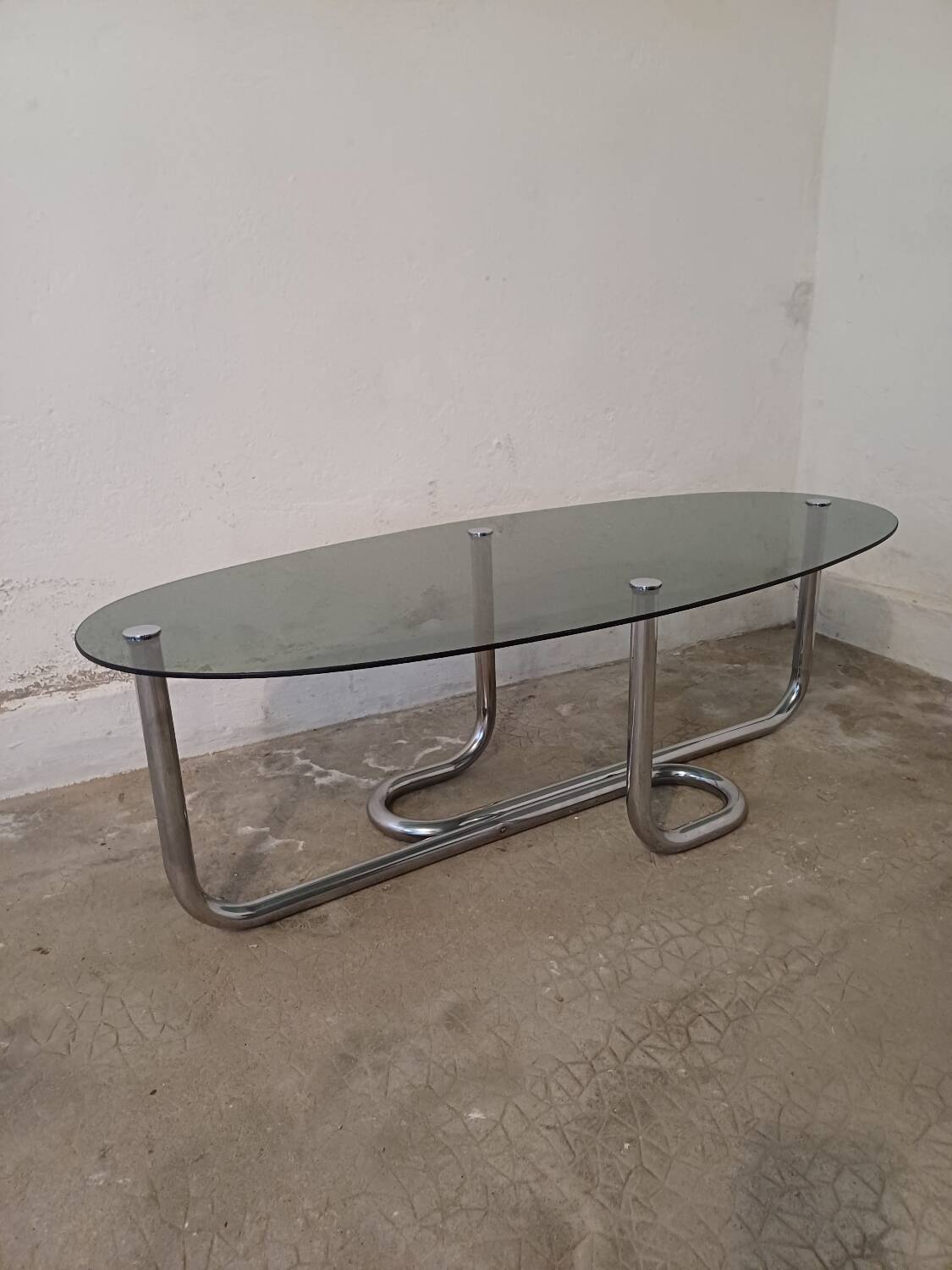 Designer chrome coffee table
