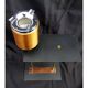 Modernist copper ashtray with shelf, 1960.