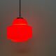 Orange glass pendant lamp Polam-Pila, 1970s.