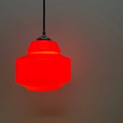 Orange glass pendant lamp Polam-Pila, 1970s.