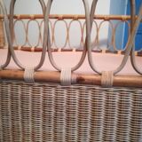 1960s rattan baby bed