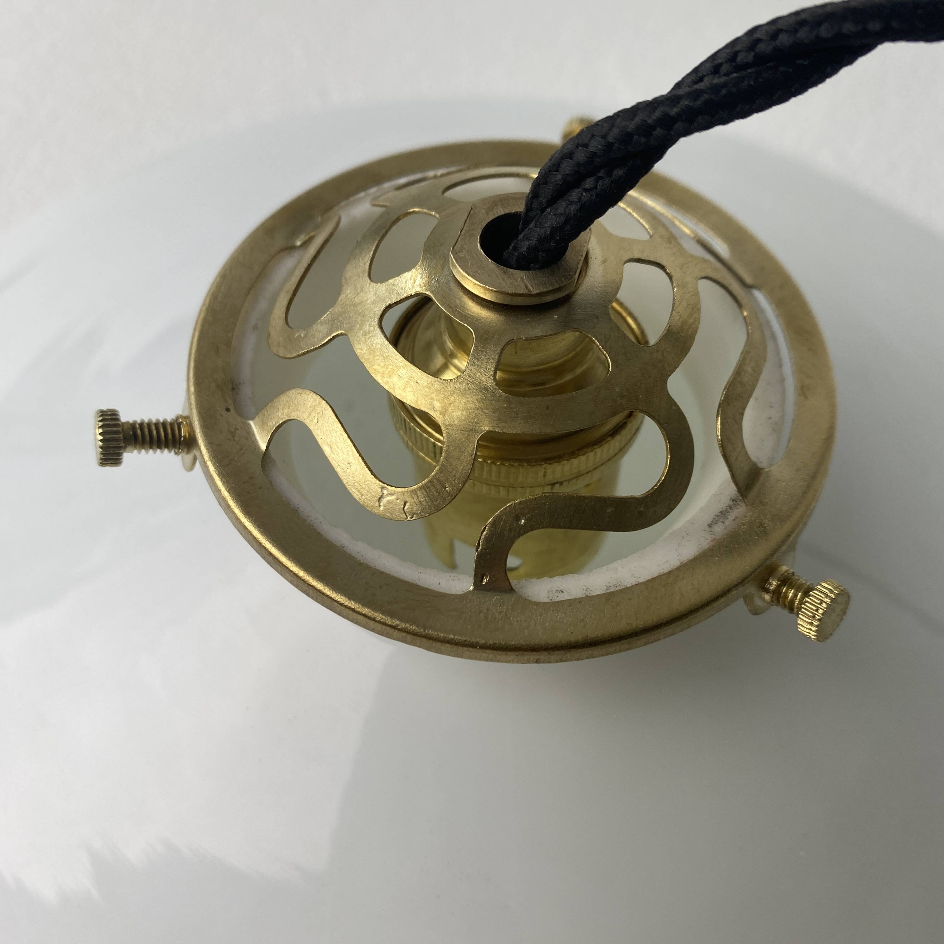 Old conical pendant in vintage opaline