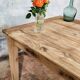 Solid oak farmhouse table "brut" 247x89, top "chocolate oak"