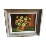 Painting bouquet of flowers by C Sargue