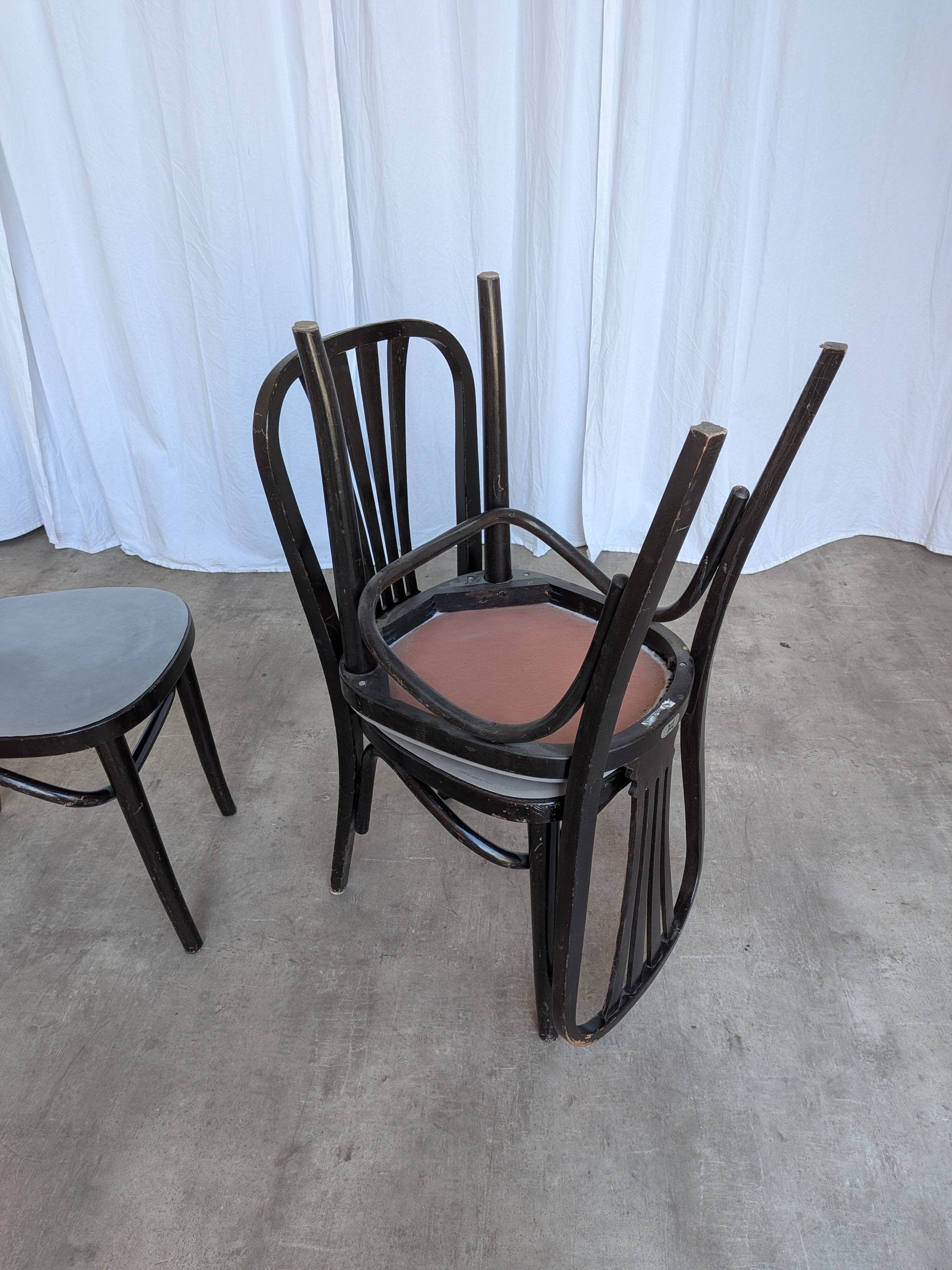 Chaises de salle à manger STOL Kamnik vintage : ensemble de 4 des années 1970, style moderne du milieu du siècle.