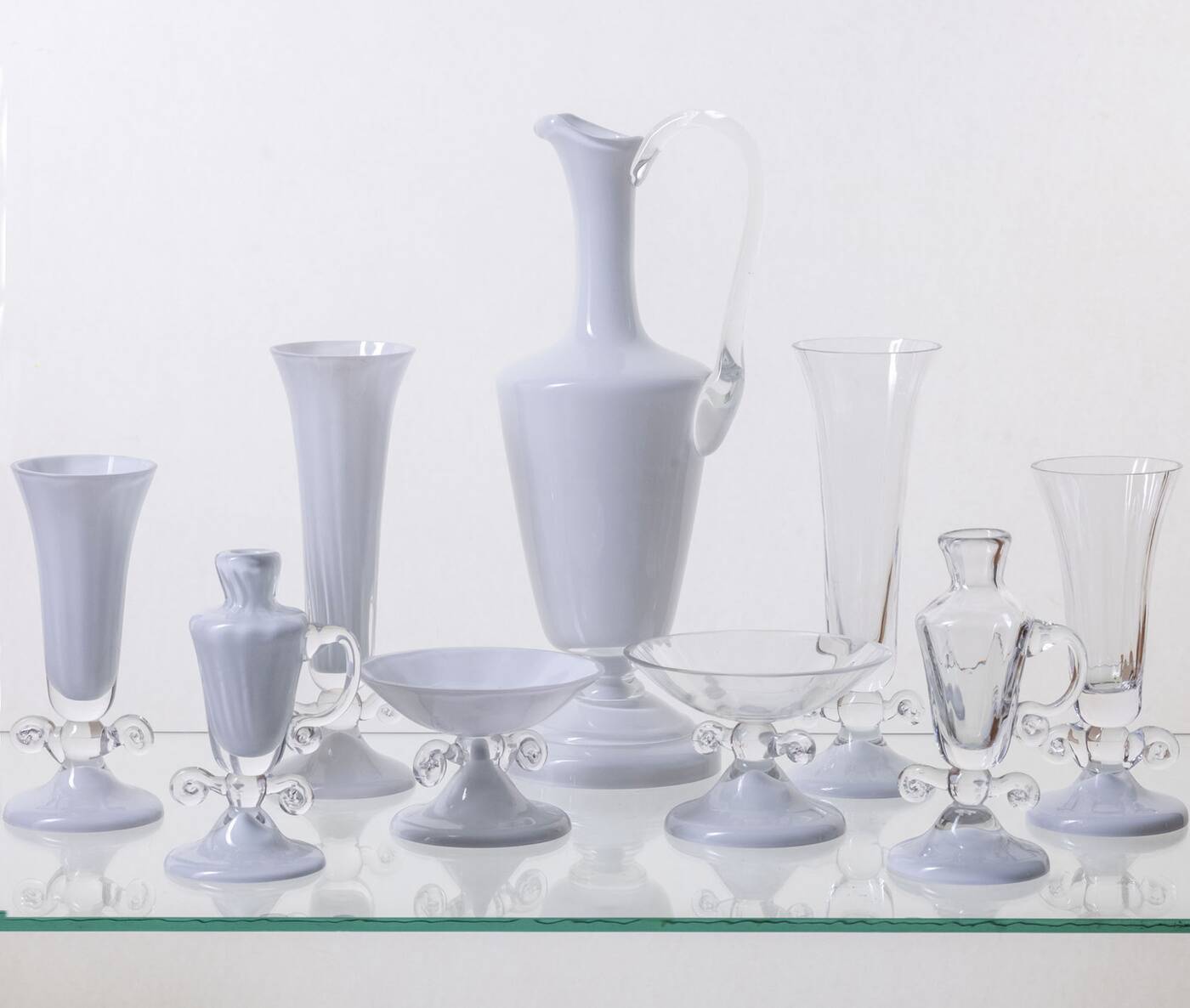 Vintage Nine-Piece Glassware Collection, 1970s
