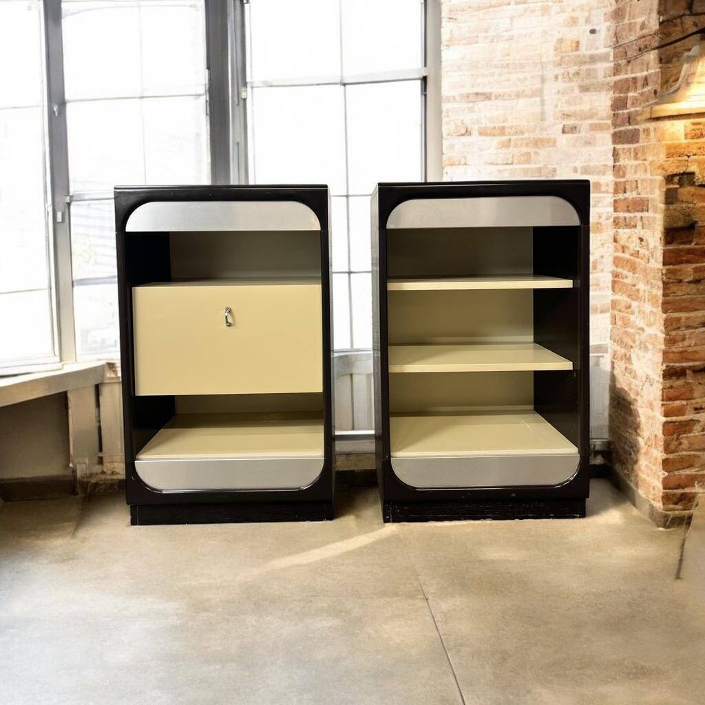 Set of 2 vintage 1970s mini cabinets / occasional furniture