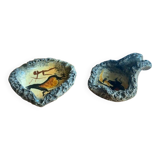 Pair of André Quiron ceramics, Vallauris, 1950