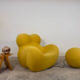 UP5_6 Big Mama Armchair - B&B Italia - Gaetano Pesce - yellow + pouf -