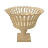 Open white porcelain basket