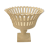 Open white porcelain basket
