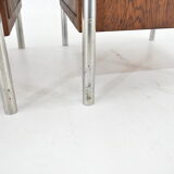 1940s Pair of Bauhaus Bedside Tables, Czechoslovakia
