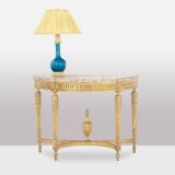 Console in gilded wood and Aleppo breccia marble. Circa 1780.