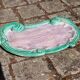 Plat turquoise et violet évoquant une huitre - Art Nouveau - fin 19ème