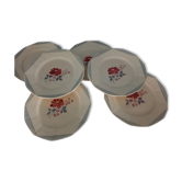 Lot de 6 assiettes plates Digoin Sarreguemines