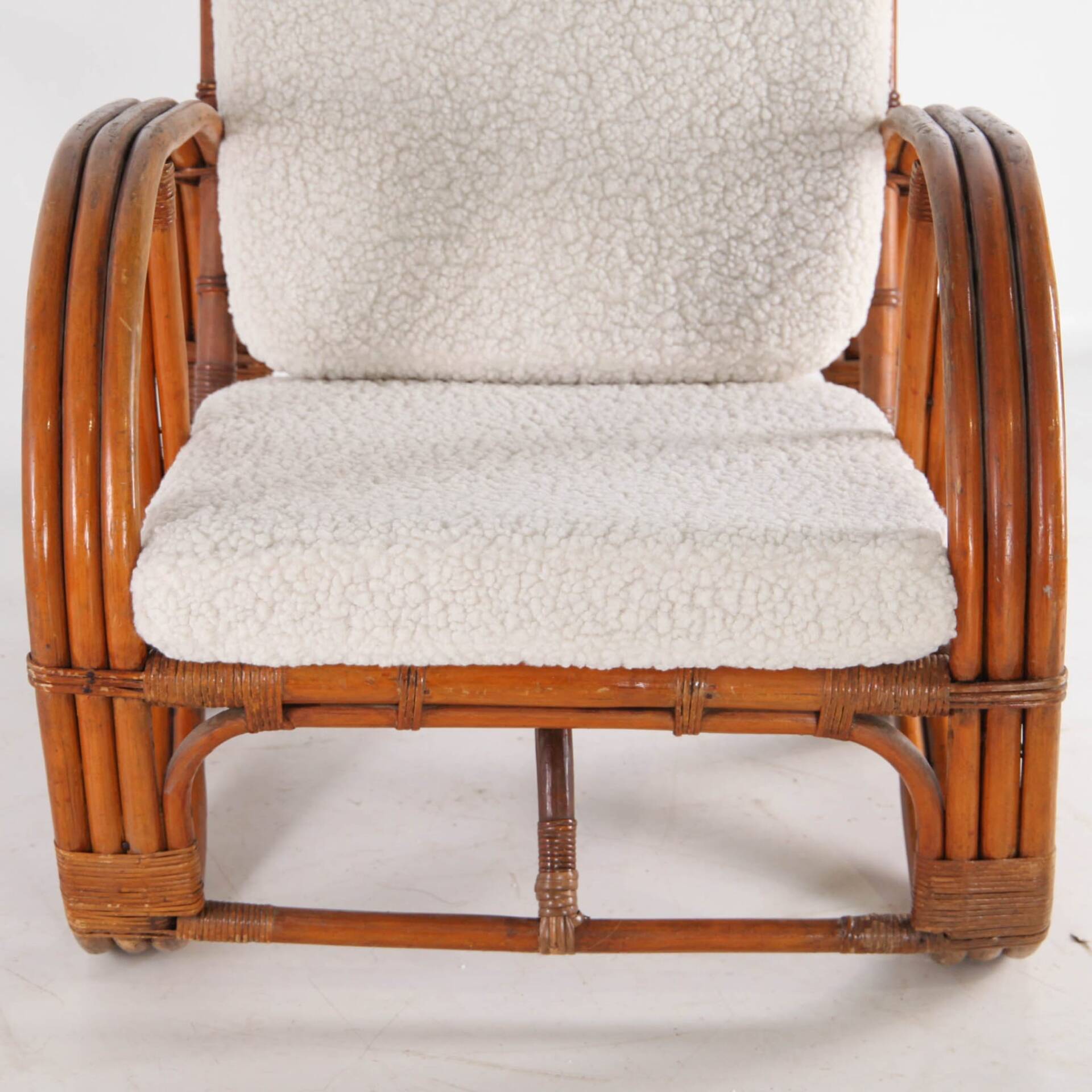 "Bretzel" armchair in rattan