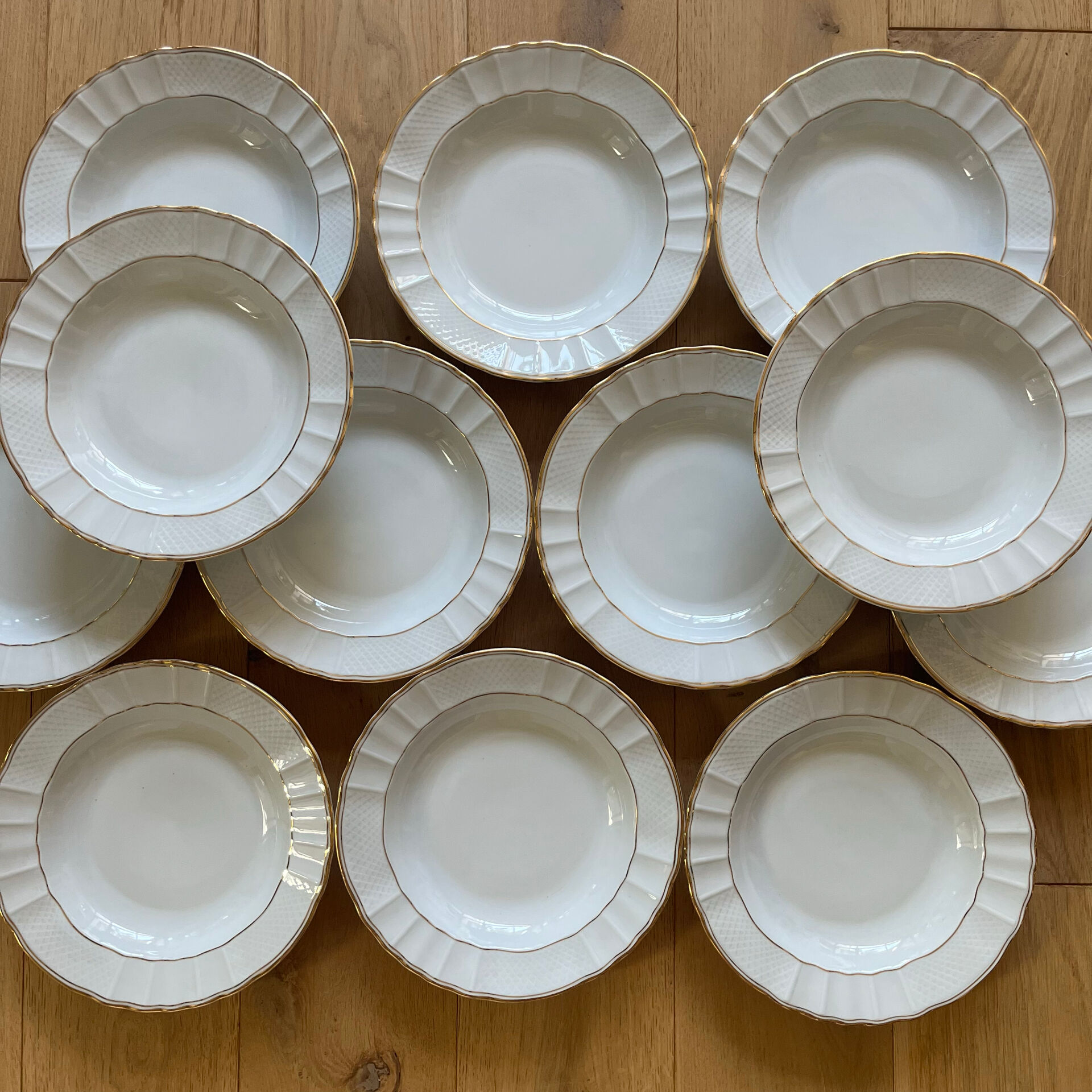 12 deep plates in Limoges porcelain by Bernardaud