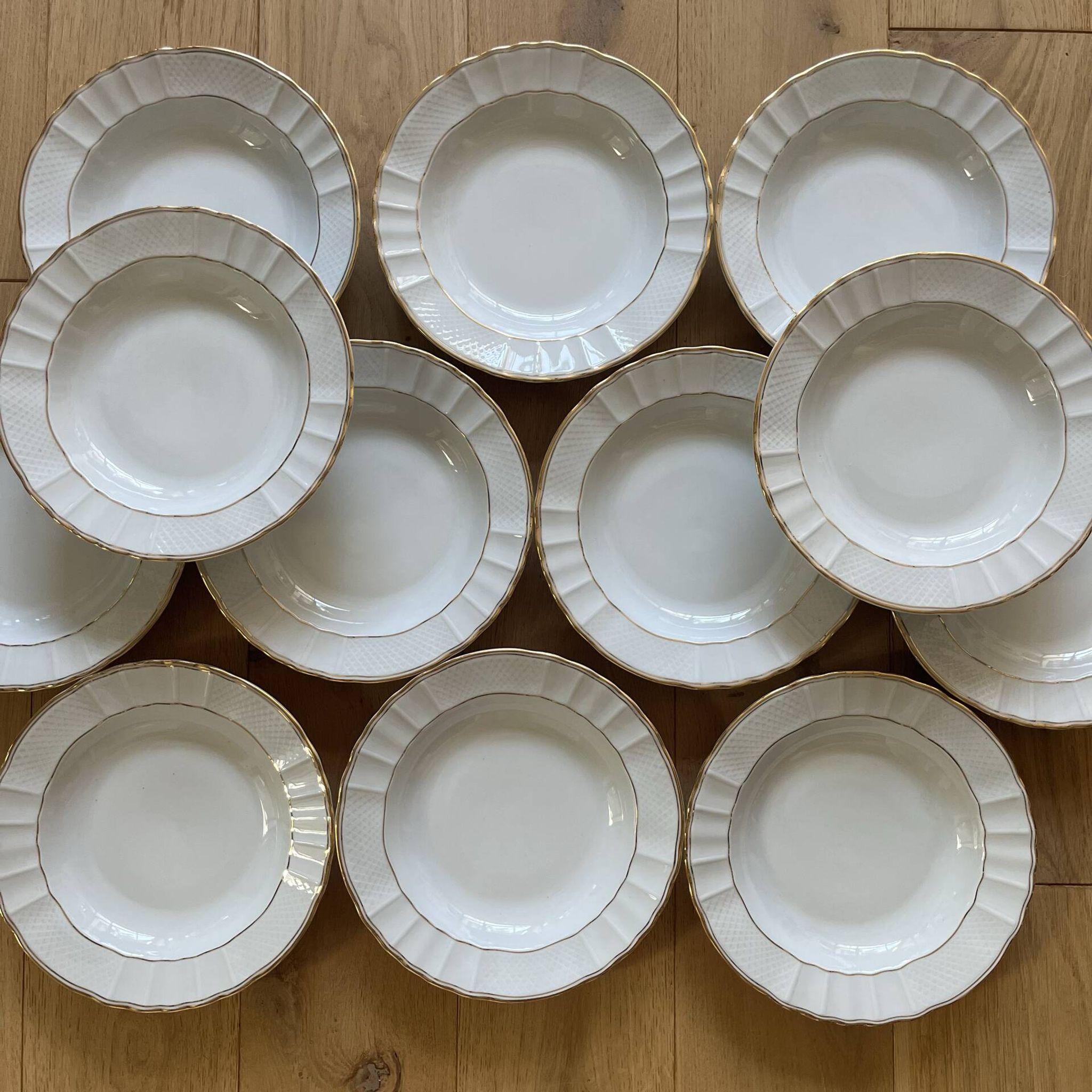 12 deep plates in Limoges porcelain by Bernardaud
