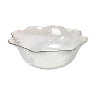 Hammered glass bowl