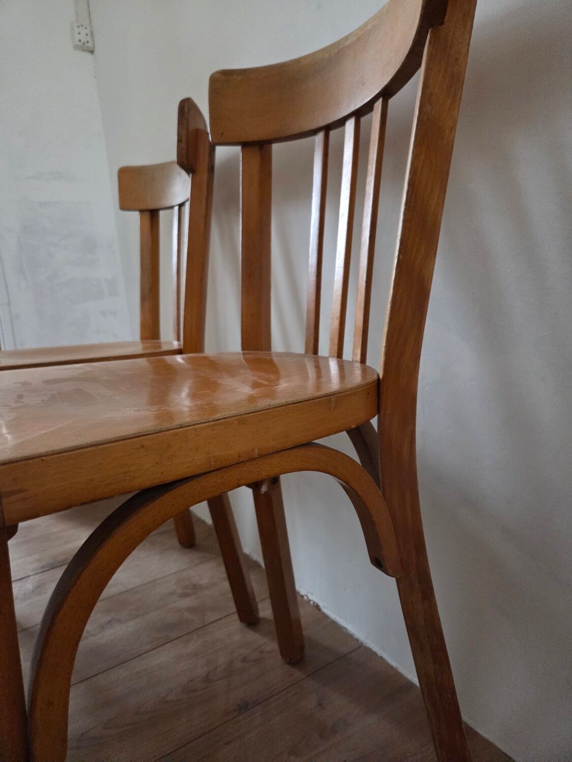Pair of Baumann bistro chairs