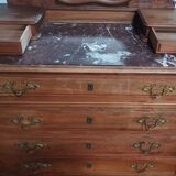 Commode coiffeuse Louis XV en noyer
