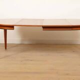 Vintage round dining table XXL | Omann Jun No. 55 | Teak | Extendable