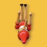 Antique articulated Pinocchio in polychrome wood – H41 cm