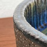 Large studio pottery bowl in modern mid-century Danish style by Bangholm, 1960s.