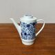 Teapot or coffee pot in German ceramic from the mid-century, Hamburg Form 20 series decor Blumenspiel by Lieselotte Kantner for Melitta, 1960s.