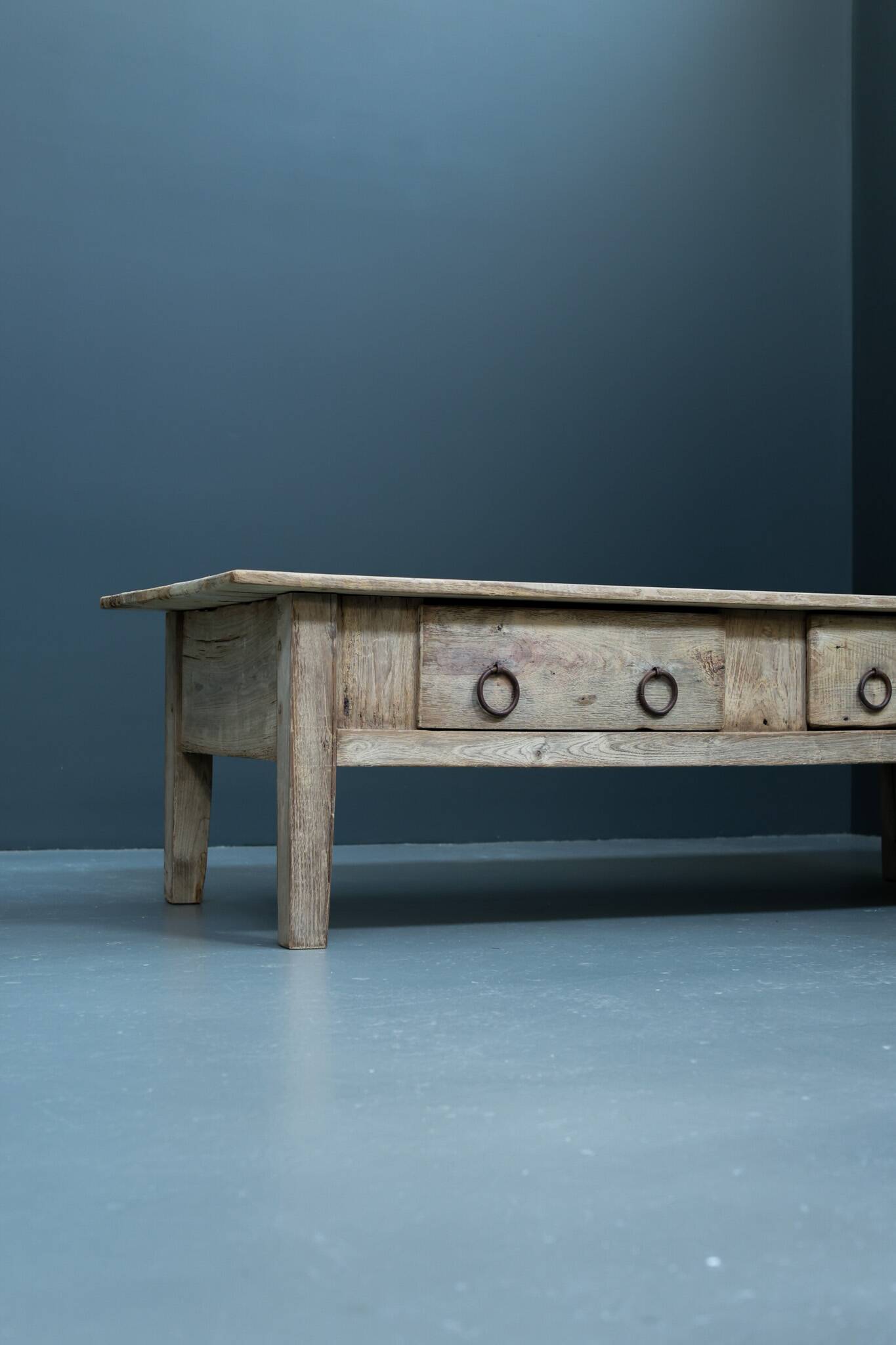 Coffee Table Spanish Farmhouse, Early 19th Century - Oak Table, Antique Tab