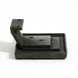 A set of solid 1970s Brutalist pull handles with letter slot and doorbell