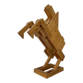Geometric Wooden Animal Sculpture – Architectural Piece