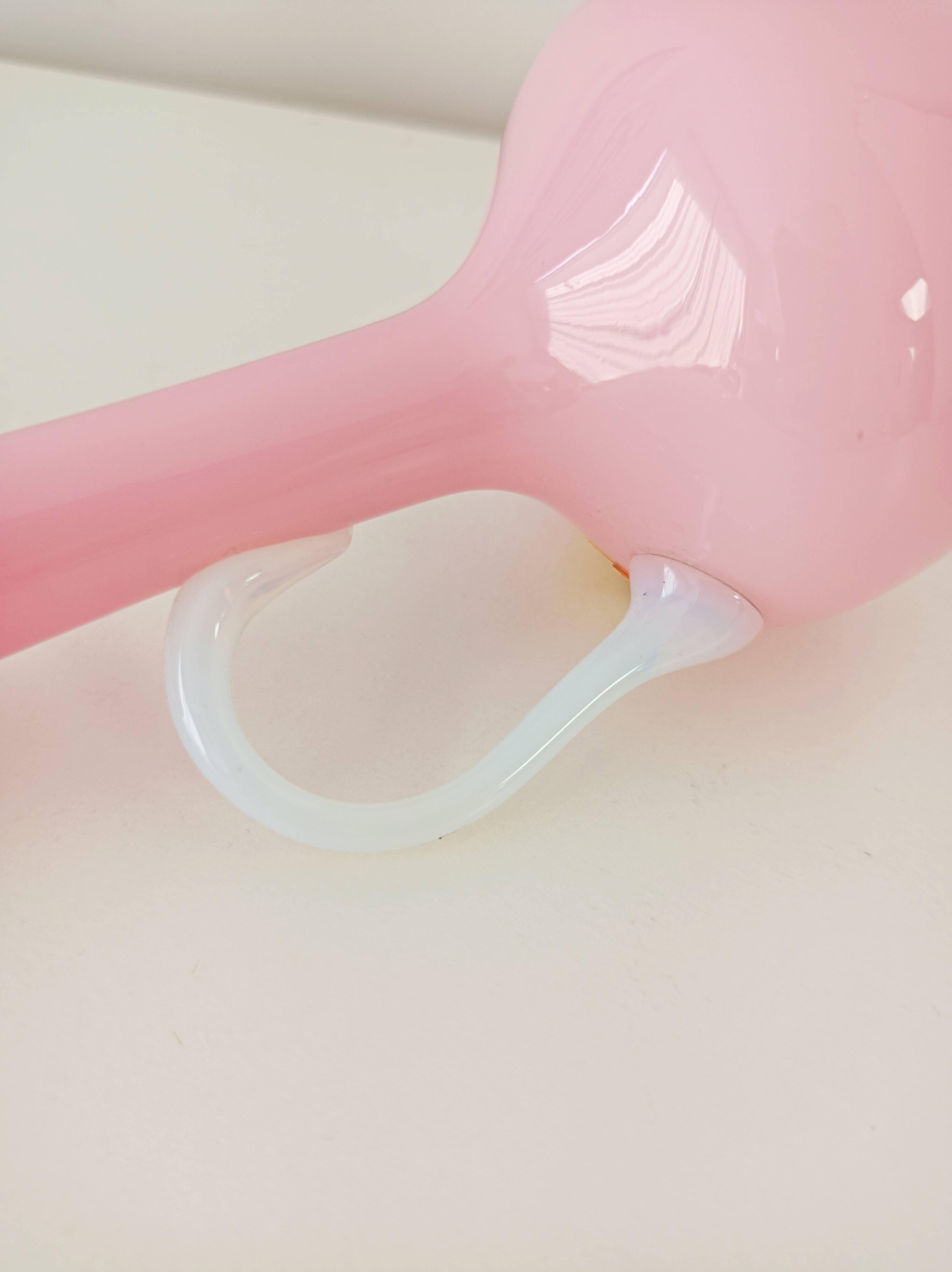 Set of 5 pastel opaline soliflore vases