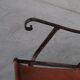Pair of mid-century leather and metal folding armchairs