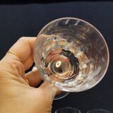 5 verres a pied porto en cristal cristallin de portieux taillé