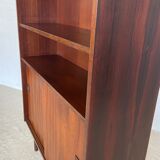 Danish retro vintage library in rosewood with sliding doors from the 1960s.