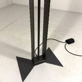 Italian steel tear plate and glass floor lamp 1980’s.