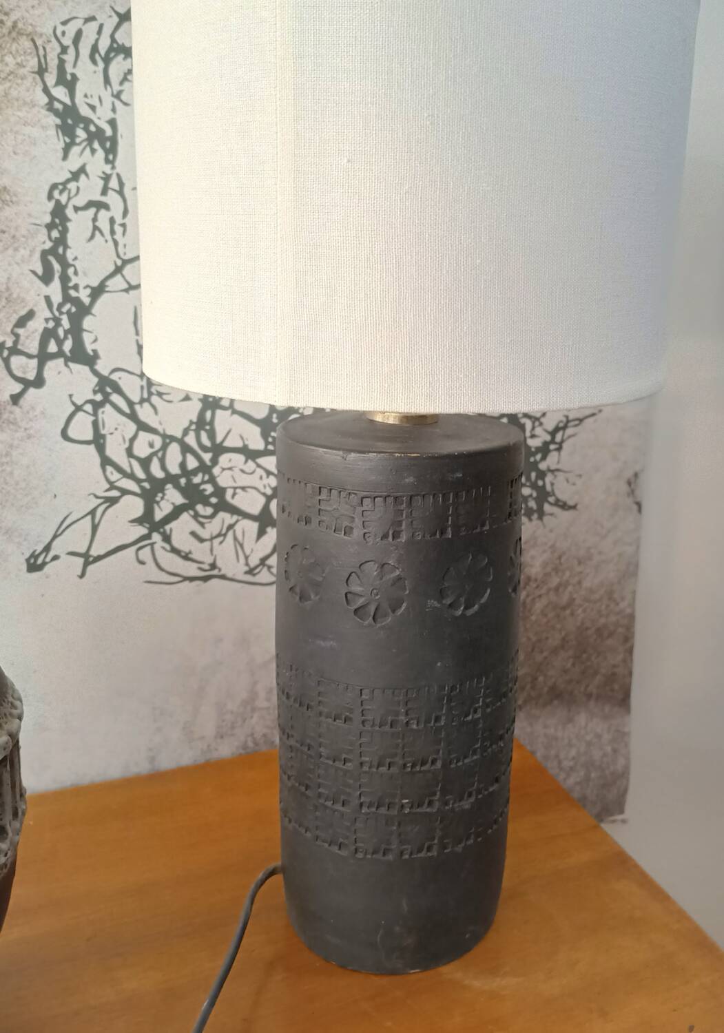 Vintage Ceramic Terracotta Lamp – Aldo Londi for Bitossi, Italy