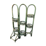 Folding rattan plant stand