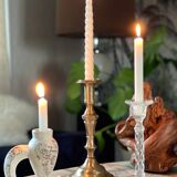 Solid brass candle holder