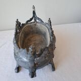 Napoleon III spelter centerpiece planter with rockery decoration