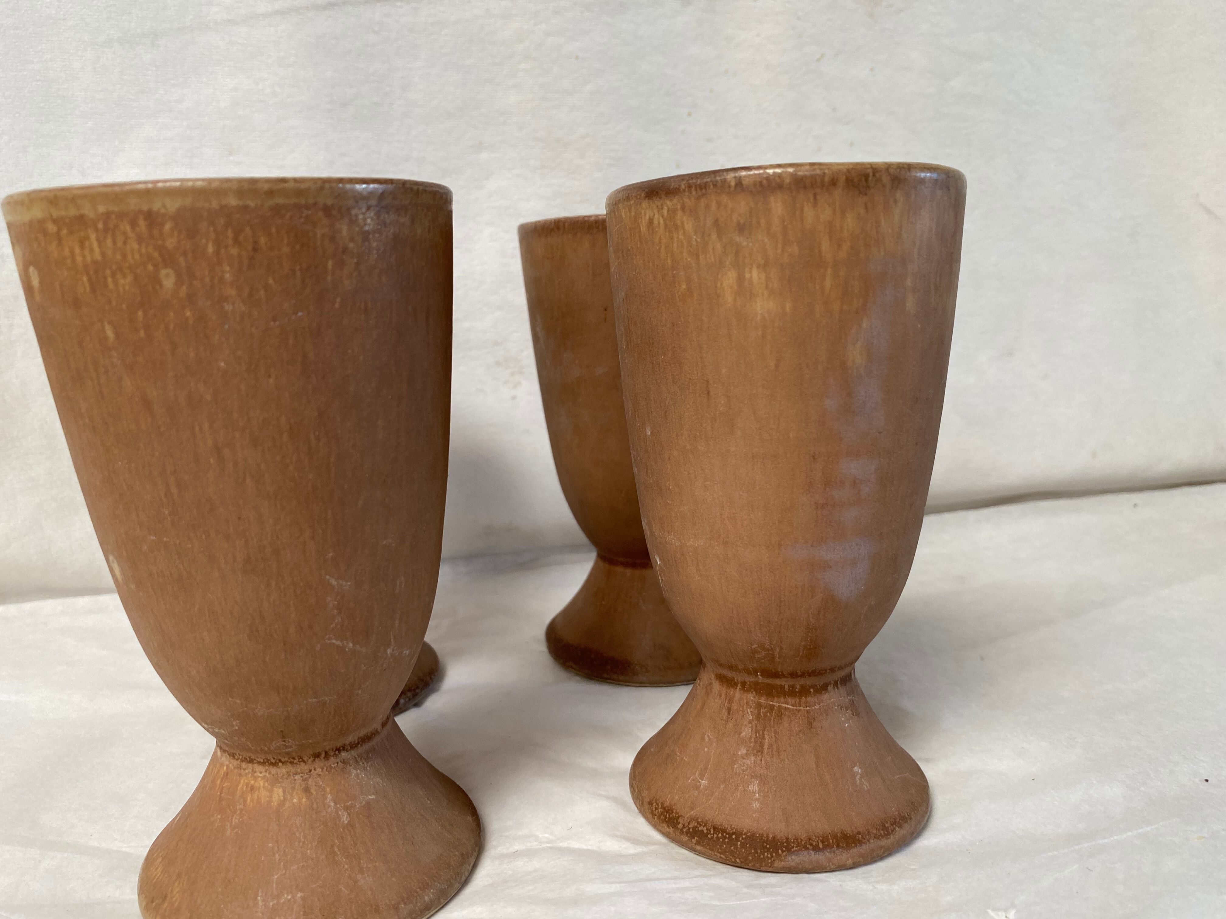 Set of 4 sandstone mug cups