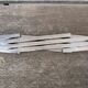 Modernist design foldable trivet in silver metal Jacques Adnet 1940/1950