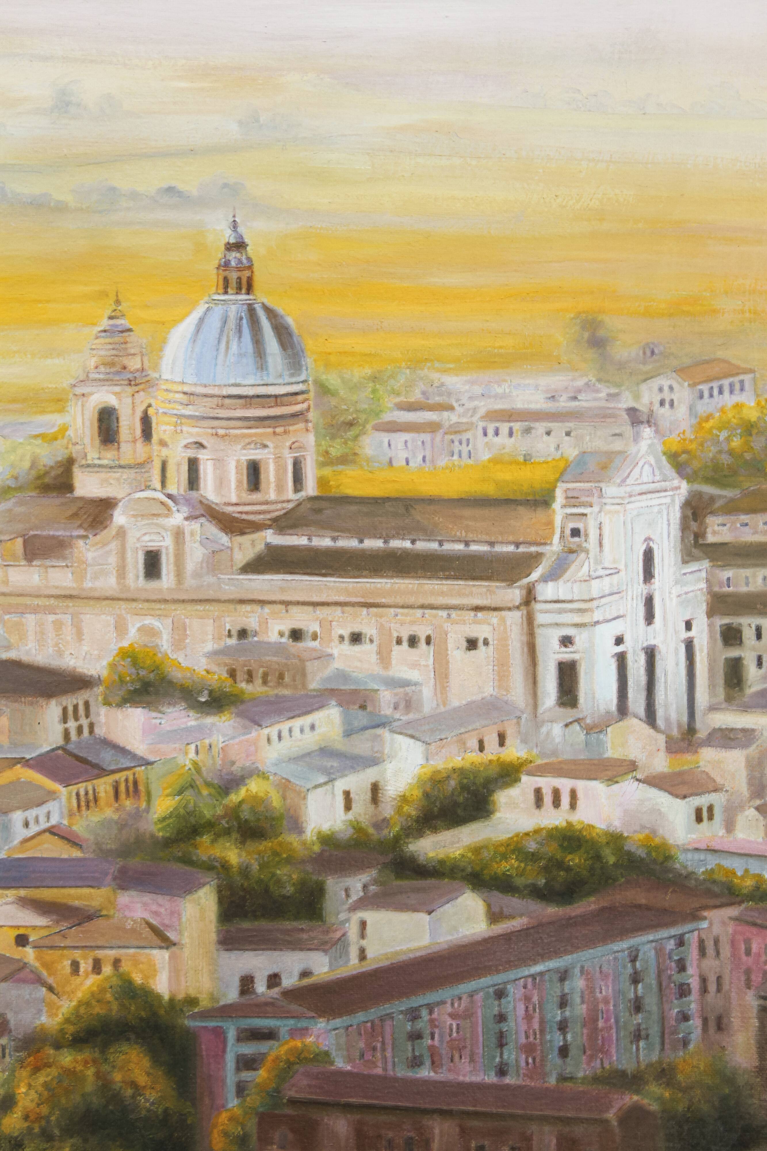 Painting of oil from Asís in Italia. Oleo de Asís.