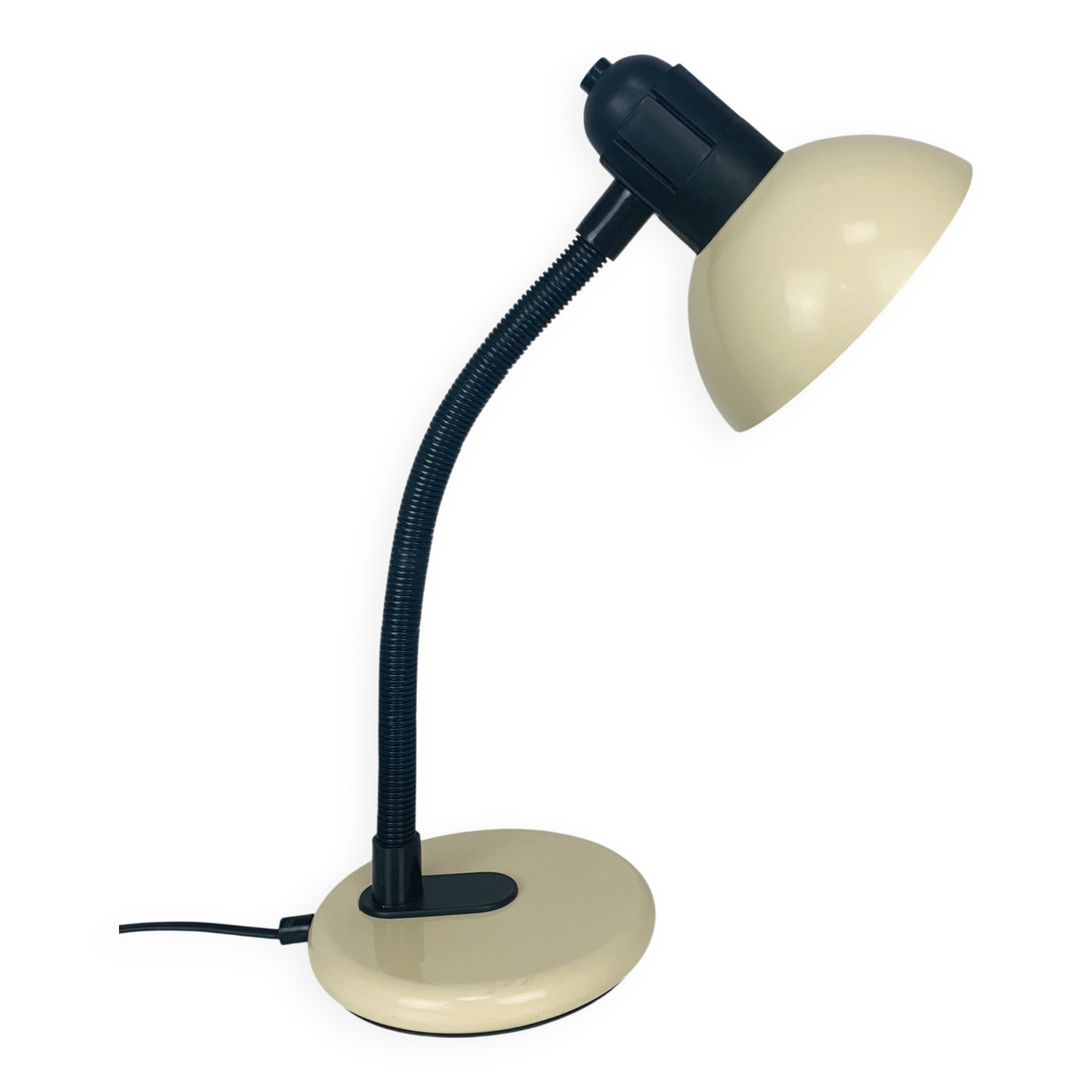 Vintage beige metal desk lamp