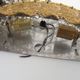 Pair of vintage wall lamps double lights with glass and brass grapevines. Year 70 80